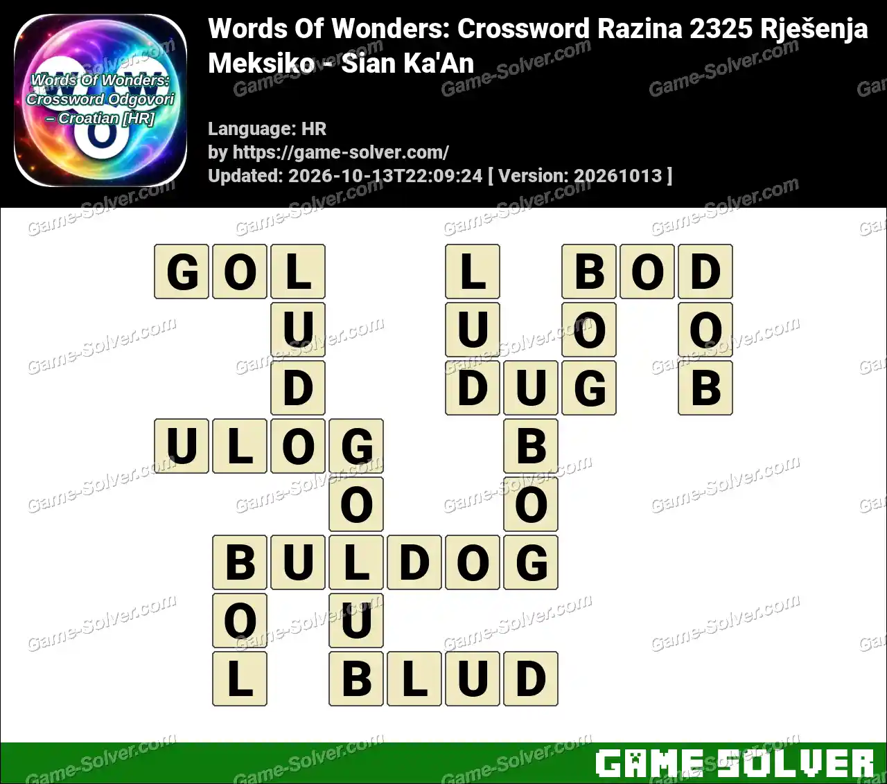 Words Of Wonders: Crossword Razina 2325 Rješenja – Meksiko – Sian Ka’An